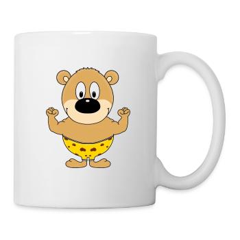 FIT - FITNESS - STARK - SPORT - TEDDY - BÄR - Tasse - Weiß - Rechts