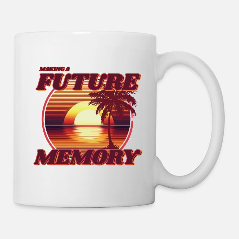 Making a Future memory, relaxing at sunset. - Mug - white