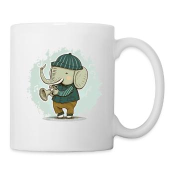 Ele-Trompette - Mug blanc - blanc - Droite