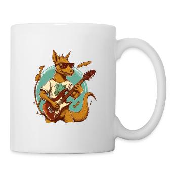 Kangaroo Guitarist - Mug - white - Right