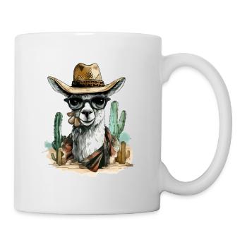 Jiko, der Cowboy-Lama - Tasse - Weiß - Rechts