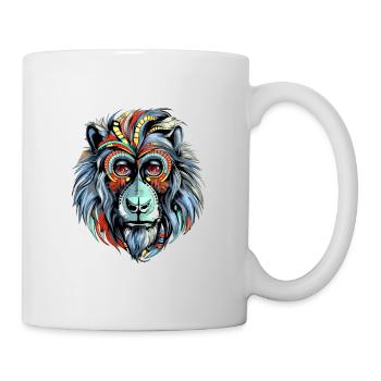Kajou der Mandrill - Tasse - Weiß - Rechts