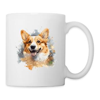 Corgi - Tasse - Weiß - Rechts