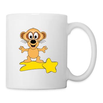 ERDMÄNNCHEN - STERNSCHNUPPE - SURFER - TIER - Tasse - Weiß - Rechts