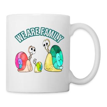 We are Family lustig - Tasse - Weiß - Rechts