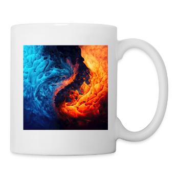 Water And Flame Pattern - Mug - white - Right