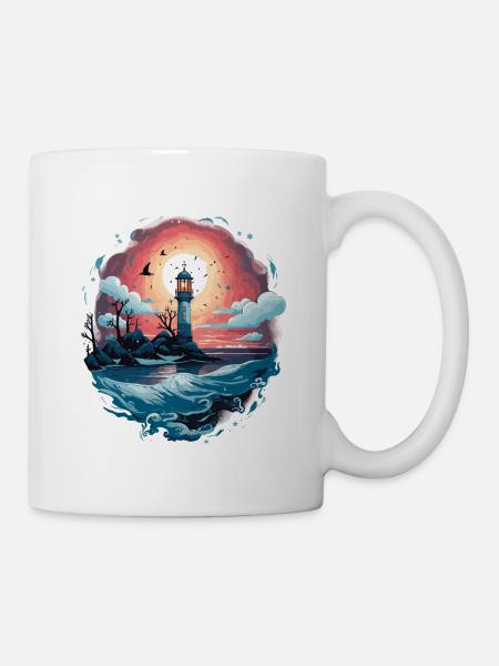 Lighthouse and sea - Mug - white