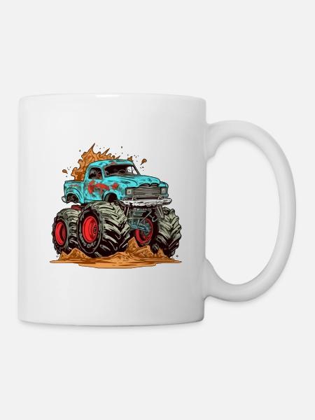 Monster truck MegaMover - Mugg - vit