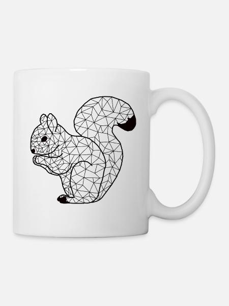 Squirrell GeomeTRIX - Tasse - Weiß