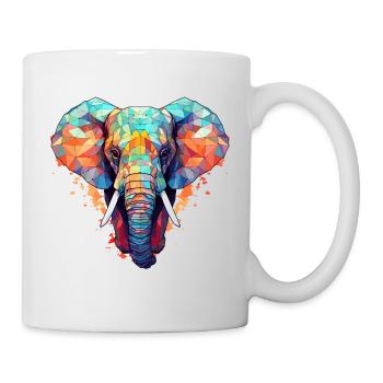 Colorful Origami Elephant | Elephant lovers - Mug - white - Right