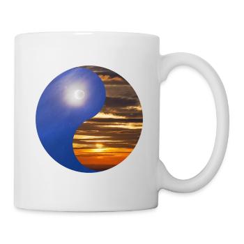 Yin and Yang of the Sun and Moon in the Sky - Mug - white - Right