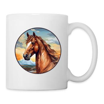 Pferd - Tasse - Weiß - Rechts