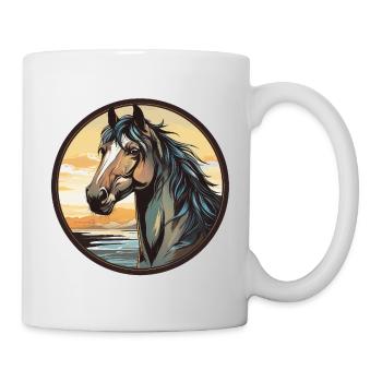 Pferd - Tasse - Weiß - Rechts