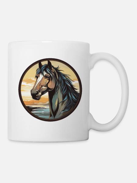 Pferd - Tasse - Weiß