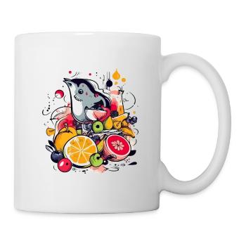 Piou dans les fruits - Mug blanc - blanc - Droite