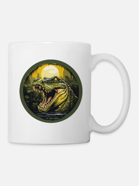 Krokodil - Tasse - Weiß
