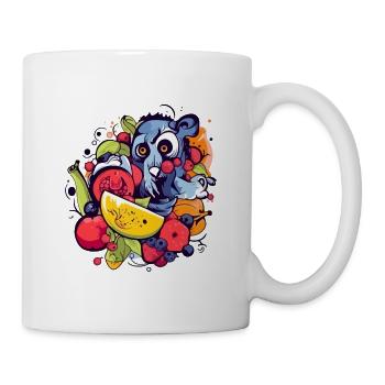 Ouisti dans les fruits - Mug blanc - blanc - Droite