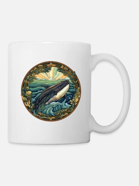 Wal - Tasse - Weiß