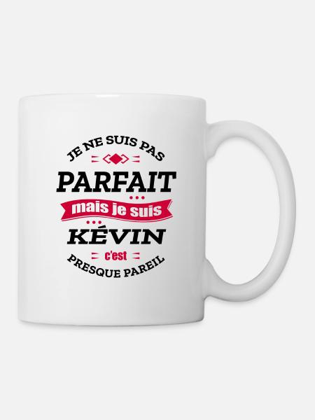 KÉVIN PARFAIT - PRENOM KÉVIN - Mug blanc - blanc