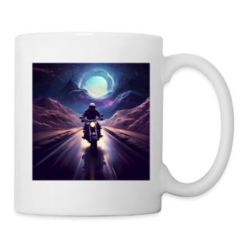 Galaktische Motorrad-Rallye - Tasse - Weiß - Rechts