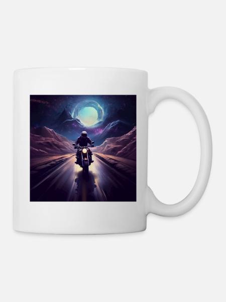 Rallye de moto galactique - Mug blanc - blanc
