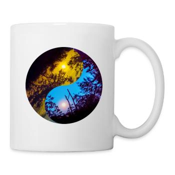 Yin et Yang de la Lune et de la Lumière du Soleil - Mug blanc - blanc - Droite