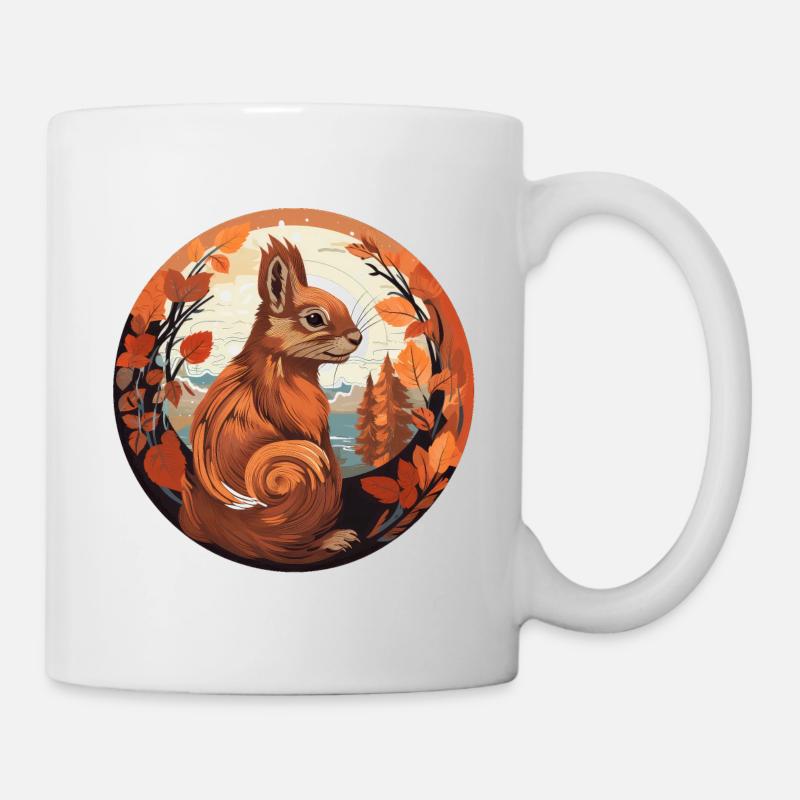 Eichhörnchen - Tasse - Weiß