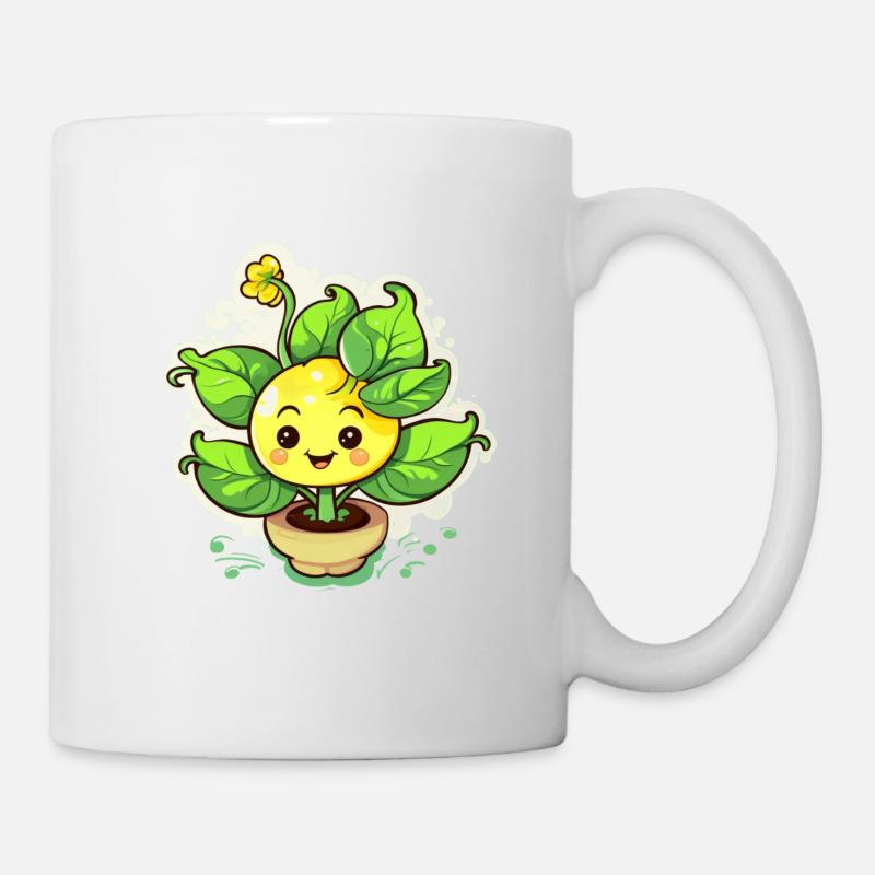 Niedliche Pflanze Trademark - Tasse - Weiß