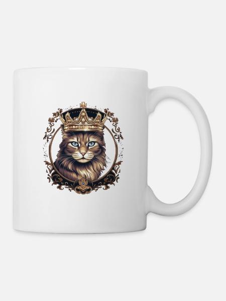 Königliche Katze Trademark - Tasse - Weiß