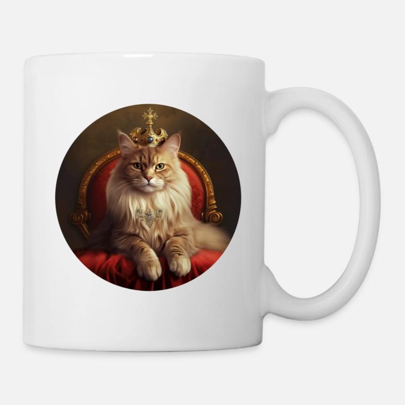 Königliche Katze - Tasse - Weiß