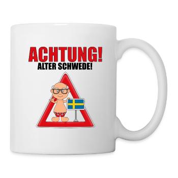 ACHTUNG! ALTER SCHWEDE! - Tasse - Weiß - Rechts