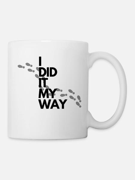 I did it my Way Footprints - Mug - white