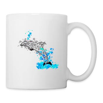 Dolphinn GeomeTRIX bunt - Tasse - Weiß - Rechts