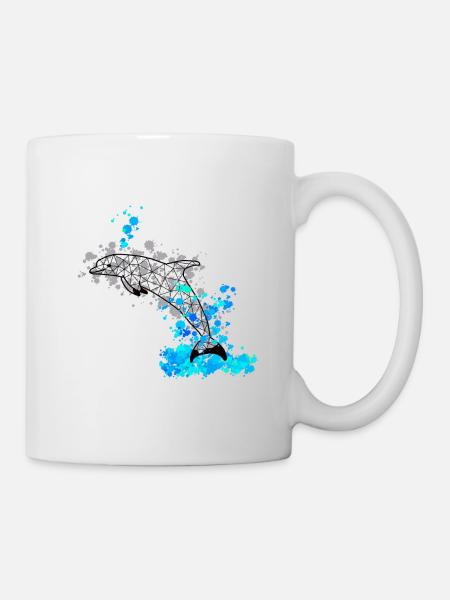 Dolphinn GeomeTRIX bunt - Tasse - Weiß