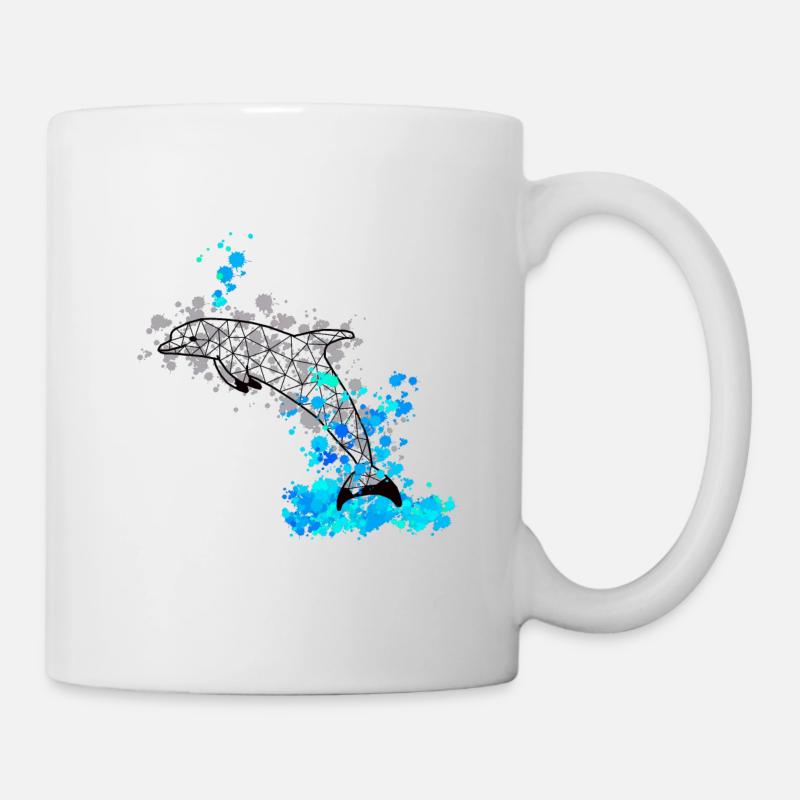 Dolphinn GeomeTRIX bunt - Tasse - Weiß
