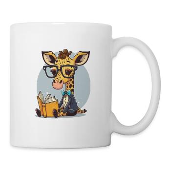 Giraffen-Bibliothekarin - Tasse - Weiß - Rechts