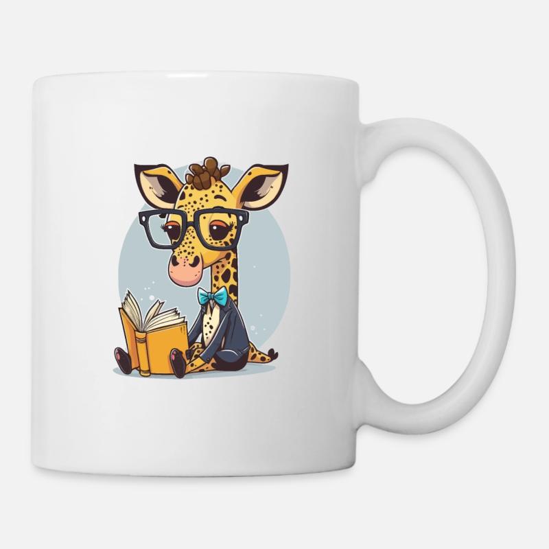 Giraffen-Bibliothekarin - Tasse - Weiß