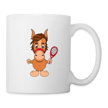TENNIS - PFERD - PONY - Tasse - Weiß - Rechts