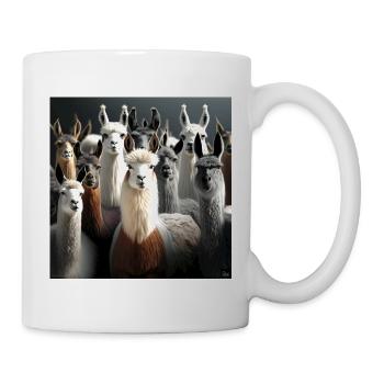 Lamas Muster - Tasse - Weiß - Rechts