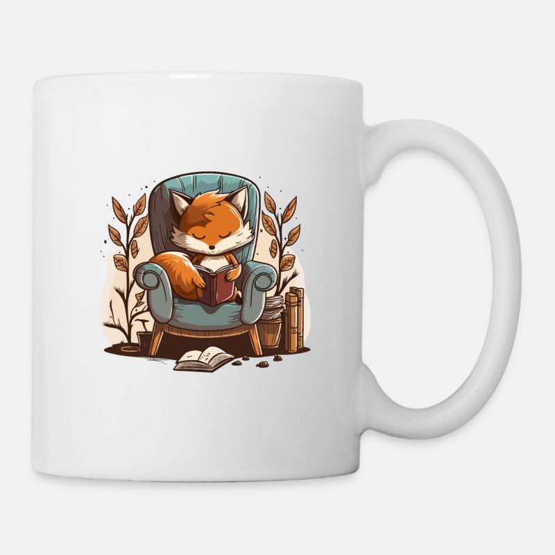 Foxy Reader - Mug blanc - blanc