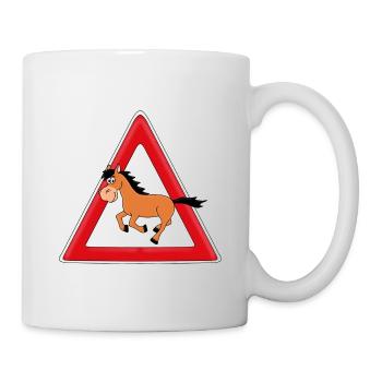 ACHTUNG PFERD - Tasse - Weiß - Rechts