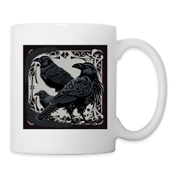 Hugin and Munin - Tasse - Weiß - Rechts