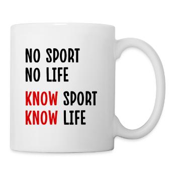 No sport no life know sport know life - Mug blanc - blanc - Droite