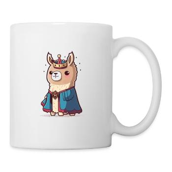 Königliches Lama - Tasse - Weiß - Rechts