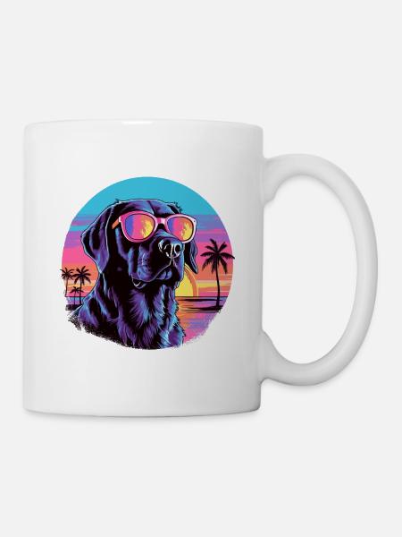 Retro Labrador - Tasse - Weiß
