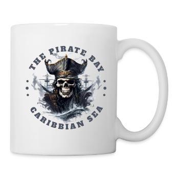 Pirat Totenkopf Jolly Roger Kostüm Geschenk - Tasse - Weiß - Rechts
