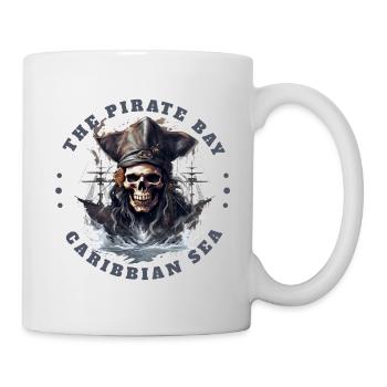 Pirat Totenkopf Jolly Roger Kostüm Geschenkidee - Tasse - Weiß - Rechts