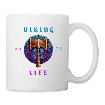 Viking axe with inscription "Viking Life" (2023) - Mug - white - Right