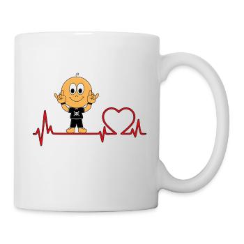 HERZSCHLAG - BABY - MUSIKER - LIEBE - Tasse - Weiß - Rechts