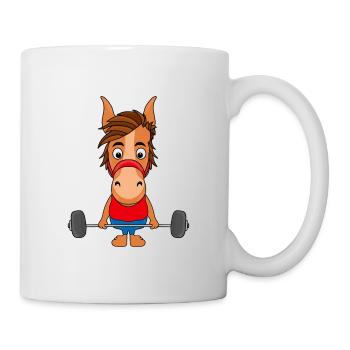 GEWICHTHEBER - PFERD - Tasse - Weiß - Rechts